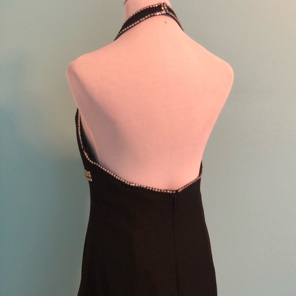 Amelie Black Silk Halter Dress - Picture 5 of 7